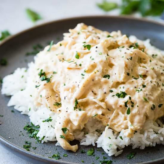 CROCKPOT CHICKEN AND RICE