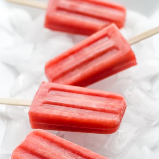 Watermelon Strawberry Popsicles