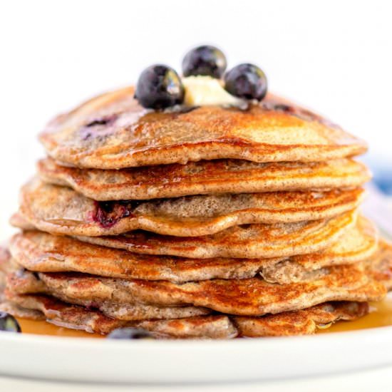 Blueberry Buckwheat Pancakes