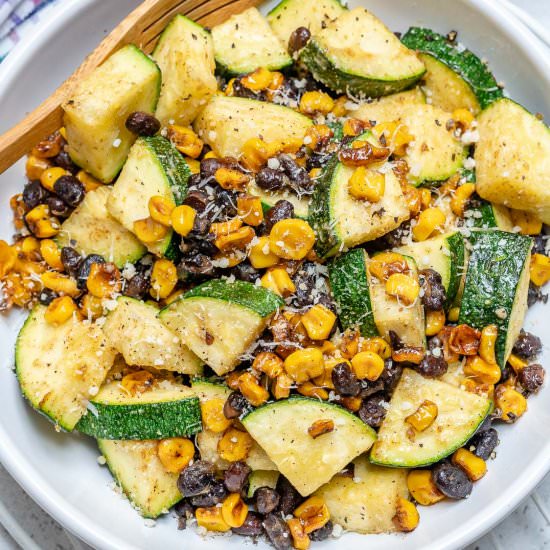 Parmesan Zucchini Corn Salad