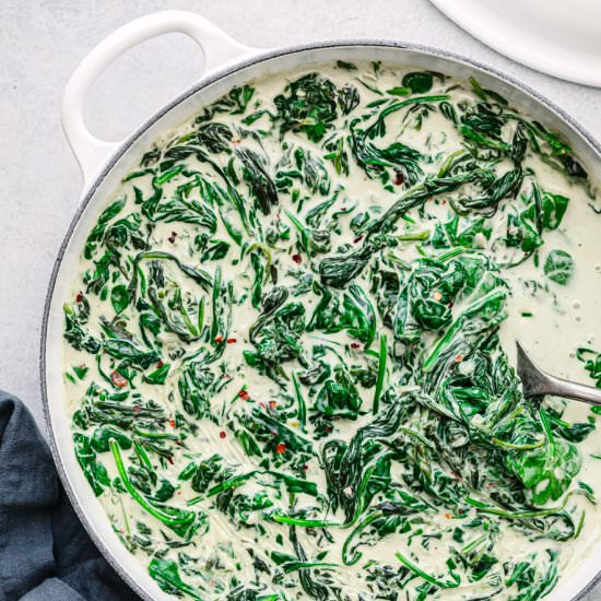 Creamed Spinach (Keto friendly)