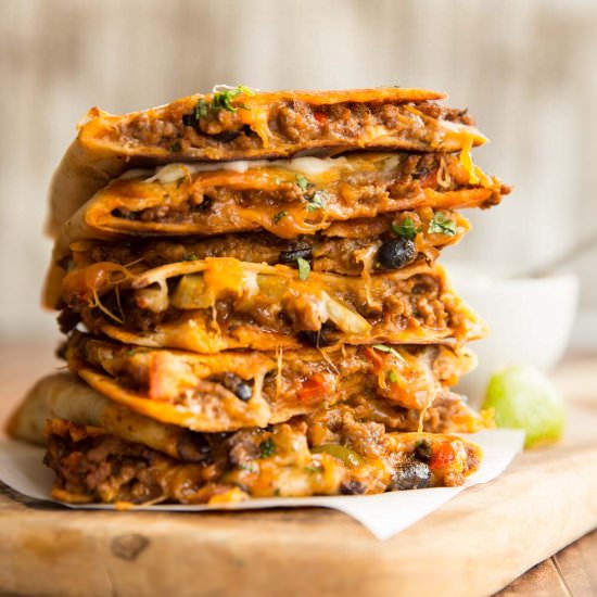 Ground Beef Quesadillas