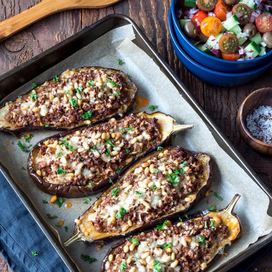 Lamb Stuffed Eggplant