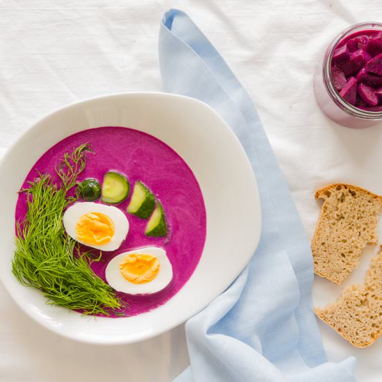 Chilled soup with beets
