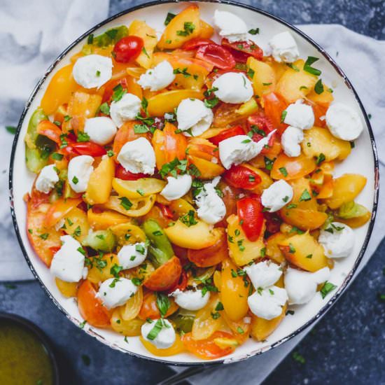 Marinated Peach and Tomato Salad