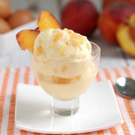 Roasted Peach Ice Cream