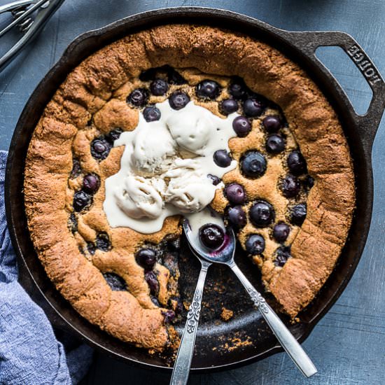Blueberry Skillet Cookie