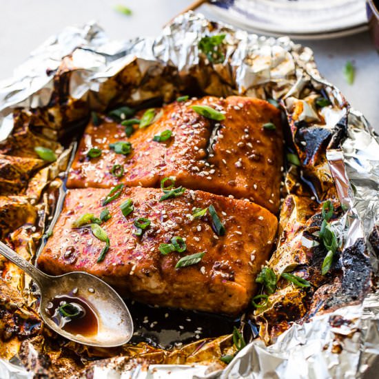 ASIAN STICKY SALMON IN FOIL