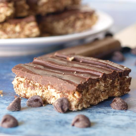 Healthy No-Bake Oat Chocolate Bars