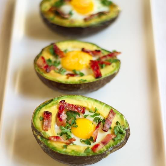 Egg stuffed avocado