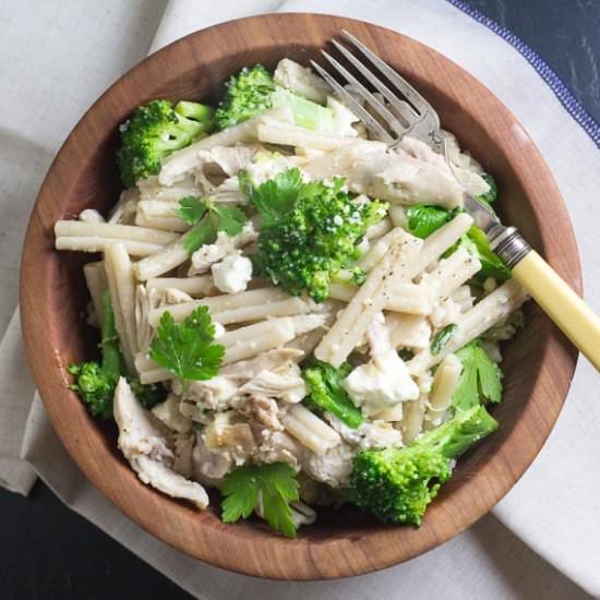 Pasta with Chicken & Goat Cheese