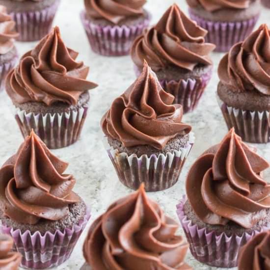 Mini Chocolate Ganache Cupcakes