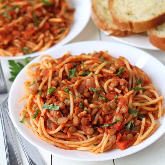 Shortcut Vegan Bolognese
