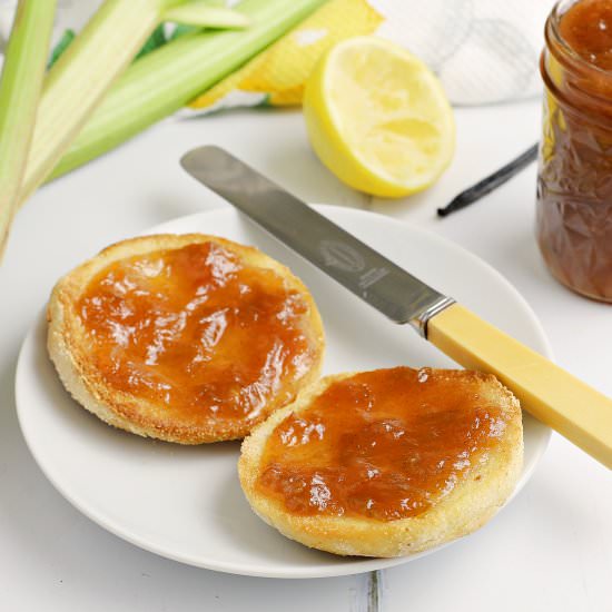 Rhubarb, Lemon and Vanilla Jam