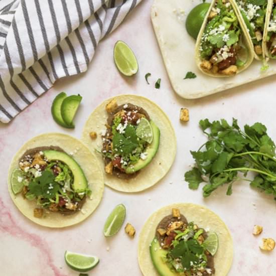 Weeknight rotisserie chicken tacos