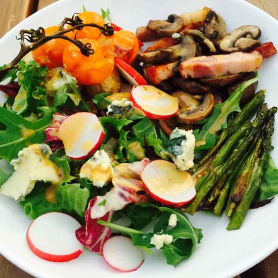 Potato and roast asparagus salad