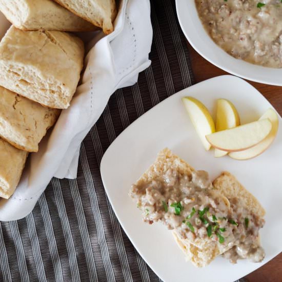 Dairy-Free Biscuits & Gravy