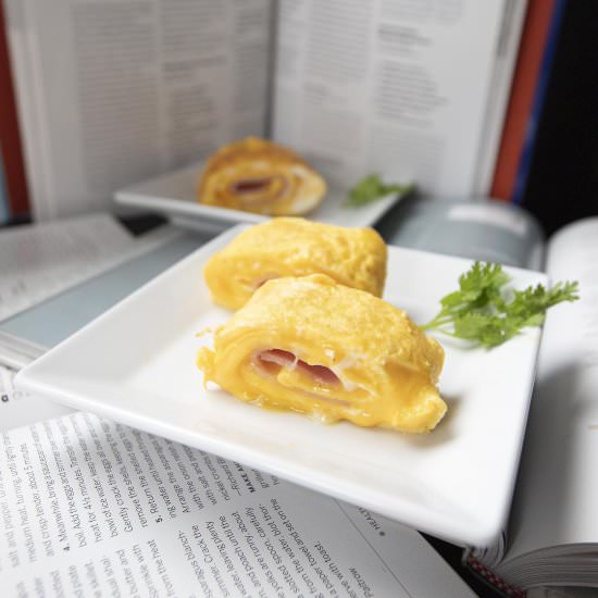 Ham and cheese tamagoyaki
