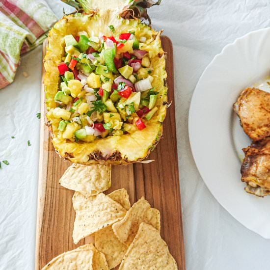 Pineapple avocado salsa