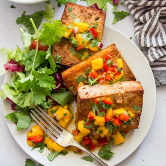Grilled Tofu with Mango Salsa
