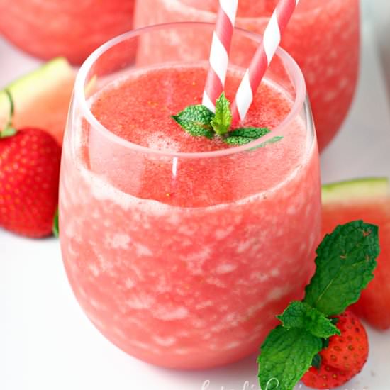 Strawberry Watermelon Fruit Slush