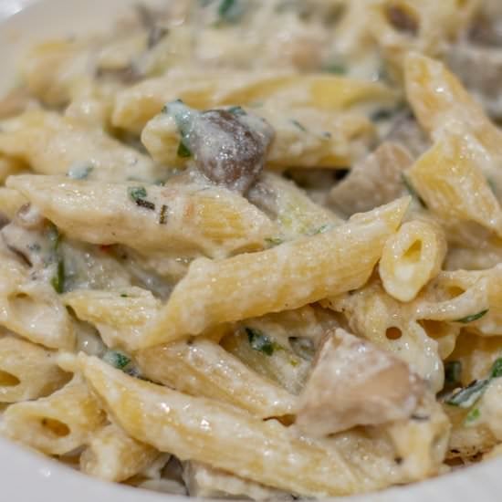 Penne with Mushrooms & Ricotta