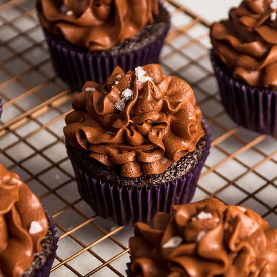Salted Chocolate Stout Cupcakes