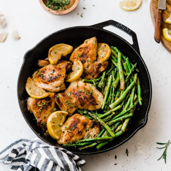 Lemon Garlic Chicken w Asparagus