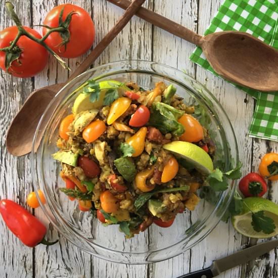 Chilled Mexican Pea & Lentil Salad