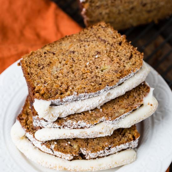 CARROT CAKE BANANA BREAD