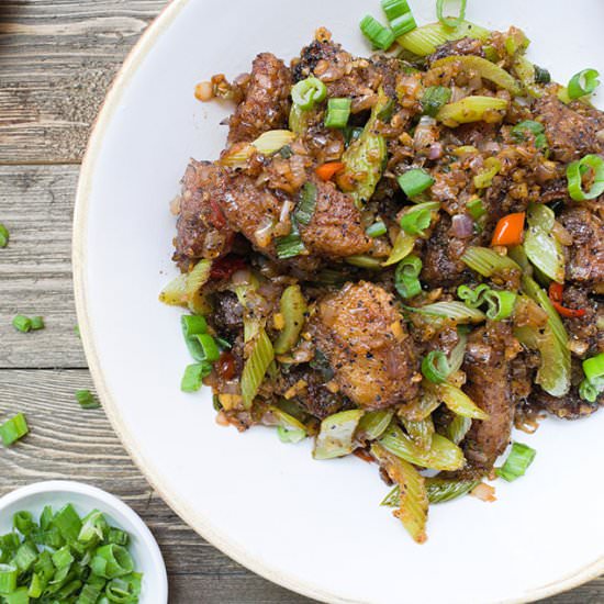 Twice cooked pork belly