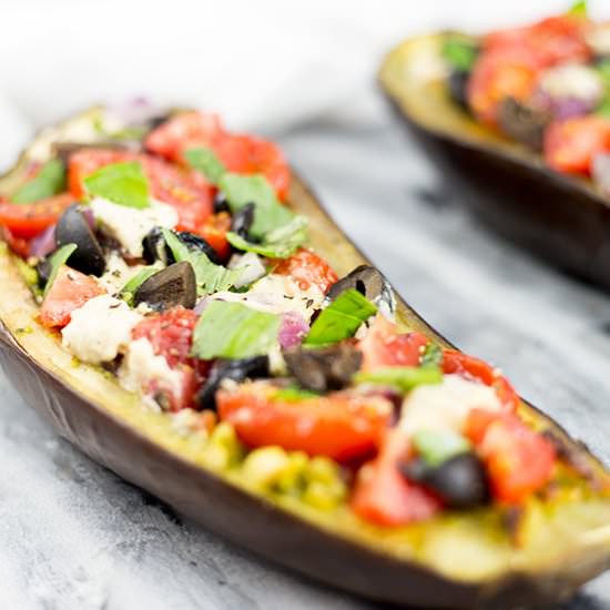 Paleo Eggplant Bruschetta
