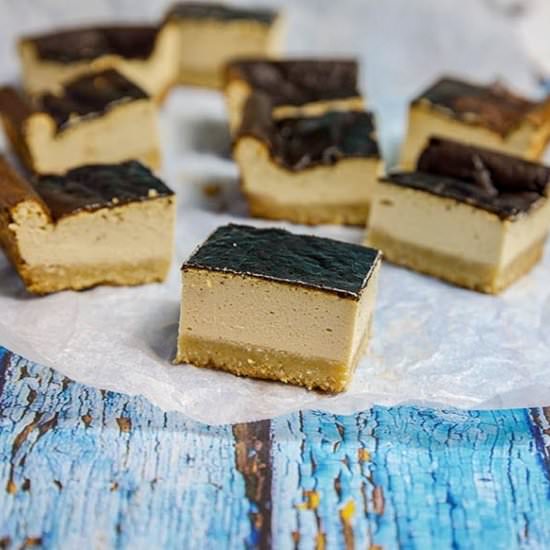 Caramel Basque Cheesecake Slice