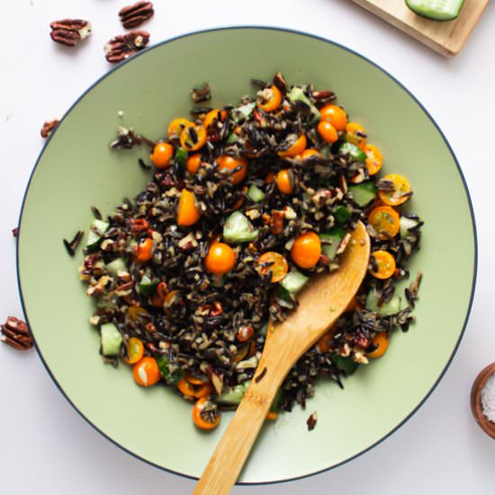 Wild Rice Salad with Roasted Garlic