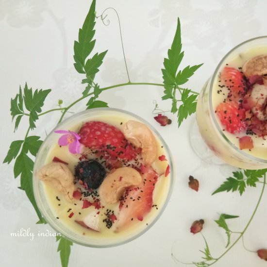 Turmeric cardamom custard