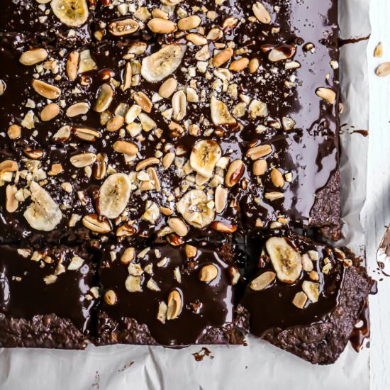 Chocolate Peanut Butter Sheet Cake