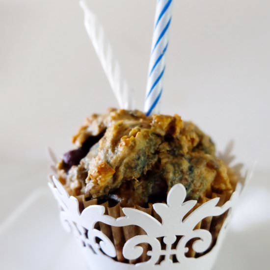 Peanut Butter & Blueberry Pupcakes