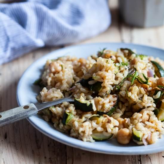 Lemon Dill Zucchini Rice