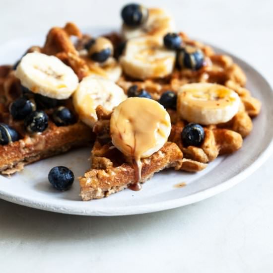 Vegan Peanut Butter Waffles