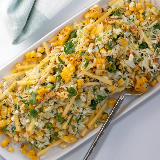 Corn & Peach Matchstick Slaw