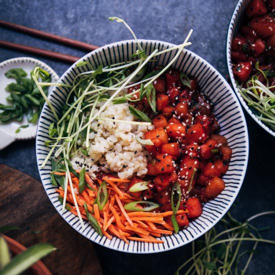 Watermelon Poke Bowl
