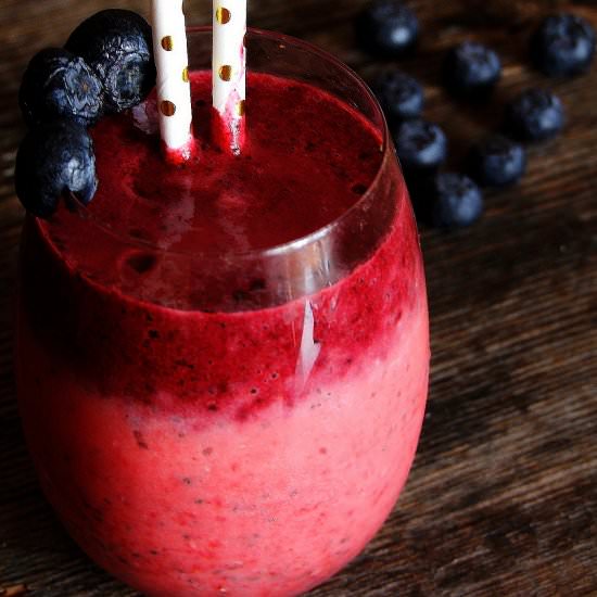 two-colored smoothie