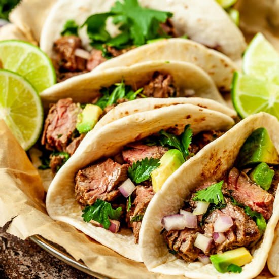 carne asada tacos