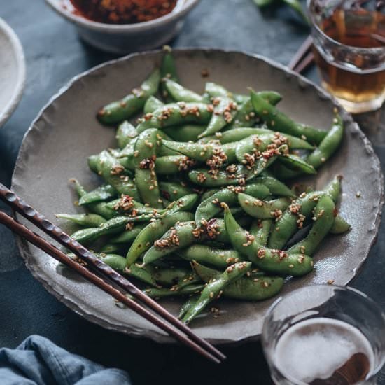 Smoky Spicy Edamame