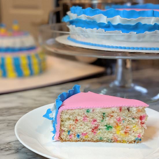 Funfetti Cake with Fondant Ruffles