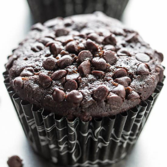 Triple Chocolate Zucchini Muffins