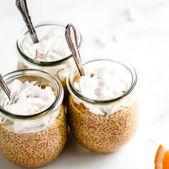 Orange Creamsicle Chia Pudding