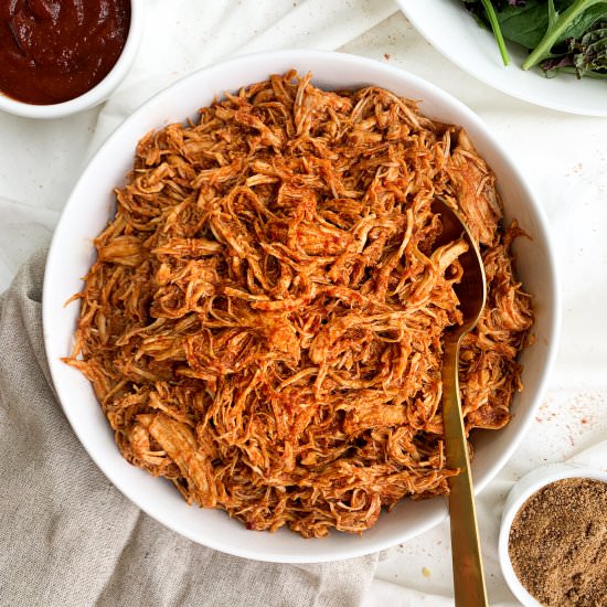 Pressure Cooker Pulled BBQ Chicken