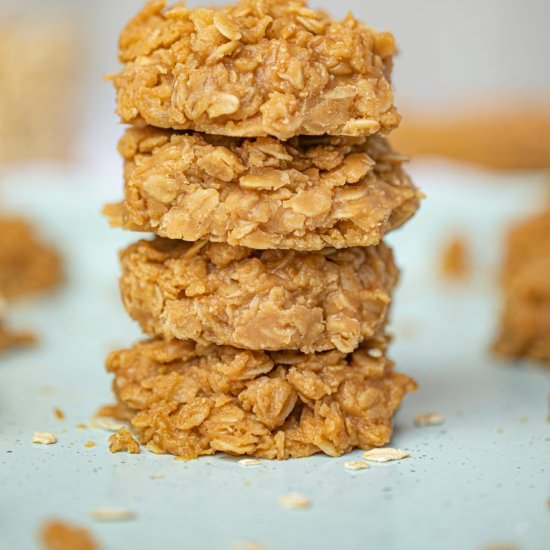 No Bake Peanut Butter Cookies
