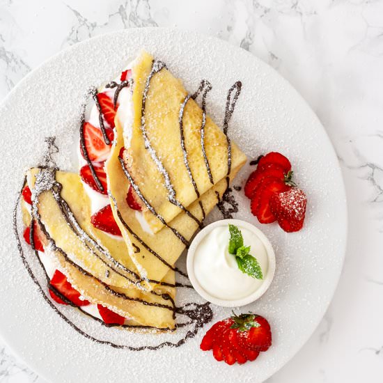 Gluten Free Rice Flour Crêpes
